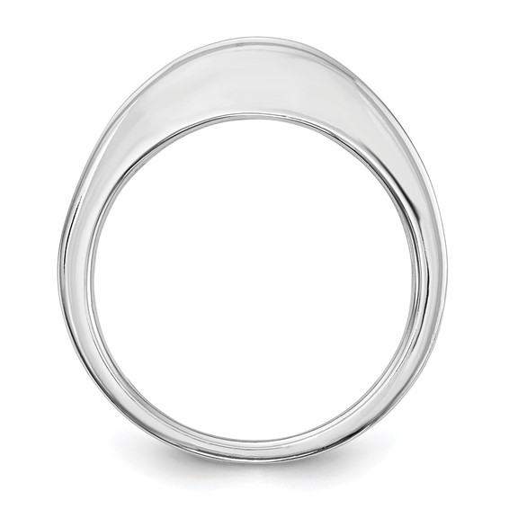 14k White Gold Princess Channel Wedding Band Mounting