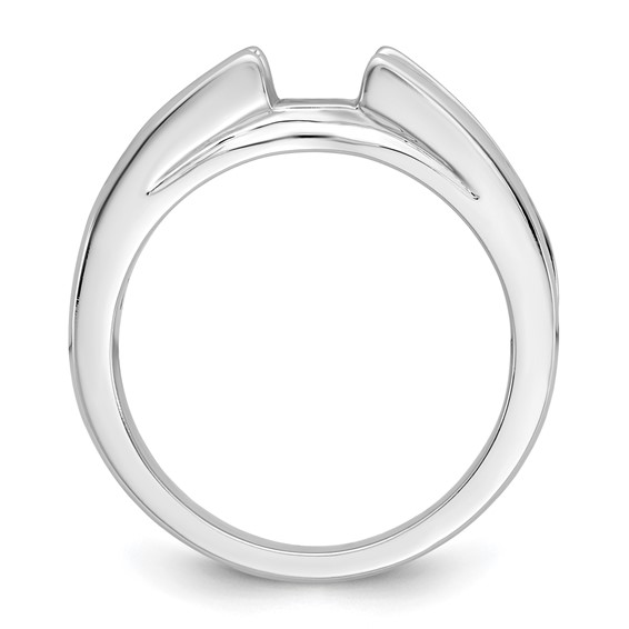 14K White Gold Peg Set 1 carat Channel-set Princess Diamond Semi-mount Engagement Ring