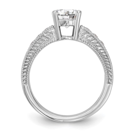 14K White Gold Diamond Semi-Mount Engagement Ring