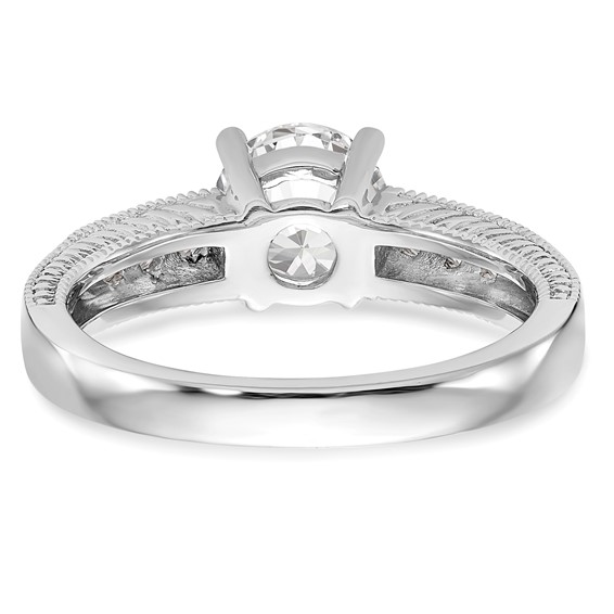 14K White Gold Diamond Semi-Mount Engagement Ring