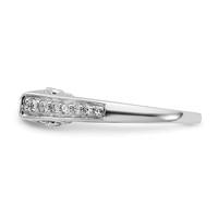 14K White Gold 0.20 Carat Lab Grown Diamond VS SI+ G+ Semi-Mount Pet Set Engagement Ring view 4