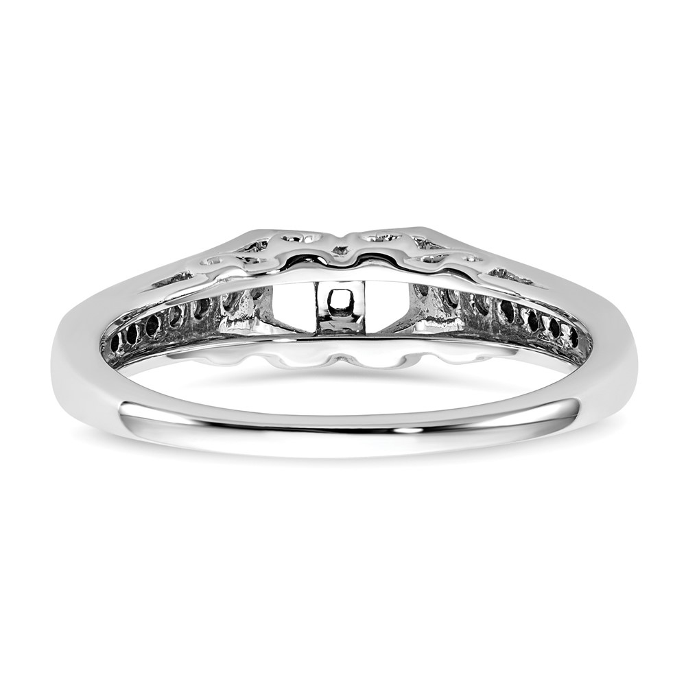 14k White Gold 1/5 carat Lab Grown Diamond VS/SI+ G+ Semi-Mount Pet Set Engagement Ring (RM2697E-022-7WLG)