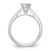 14K White Gold 0.25 Carat Lab Grown Diamond VS SI+ G+ Semi-Mount Peg Set Engagement Ring view 2