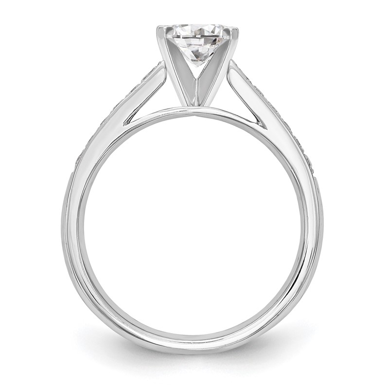 14k White Gold 1/4 carat Lab Grown Diamond VS/SI+ G+ Semi-Mount Peg Set Engagement Ring