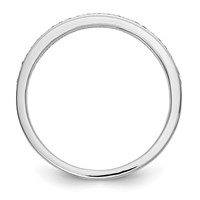 14K White Gold 0.12 Carat Lab Grown Diamond VS SI+ G+ Complete Wedding Band view 3