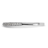 14K White Gold 0.12 Carat Lab Grown Diamond VS SI+ G+ Complete Wedding Band view 4