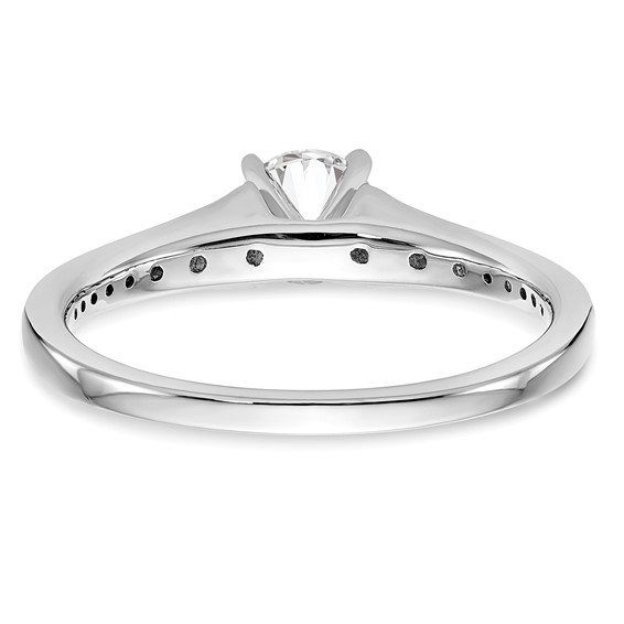 14K White Gold Peg Set Engagement Ring Mounting