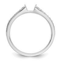 14K White Gold 0.33 Carat Lab Grown Diamond VS SI+ G+ Semi Mount Peg Set Engagement Ring view 3