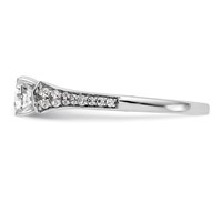 14K White Gold 0.33 Carat Lab Grown Diamond VS SI+ G+ Semi Mount Peg Set Engagement Ring view 4
