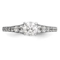 14K White Gold 0.33 Carat Lab Grown Diamond VS SI+ G+ Semi Mount Peg Set Engagement Ring view 5