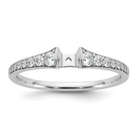 14K White Gold 0.33 Carat Lab Grown Diamond VS SI+ G+ Semi Mount Peg Set Engagement Ring view 1