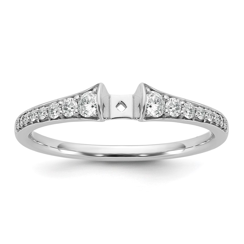 14k White Gold 1/3 carat Lab Grown Diamond VS/SI+ G+ Semi Mount Peg Set Engagement Ring