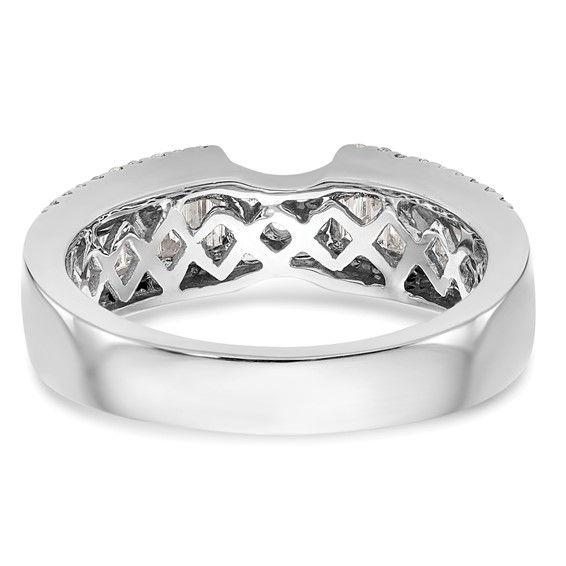 14K White Gold Peg Set Engagement Ring Mounting