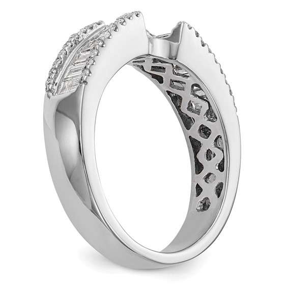 14K White Gold Peg Set Engagement Ring Mounting