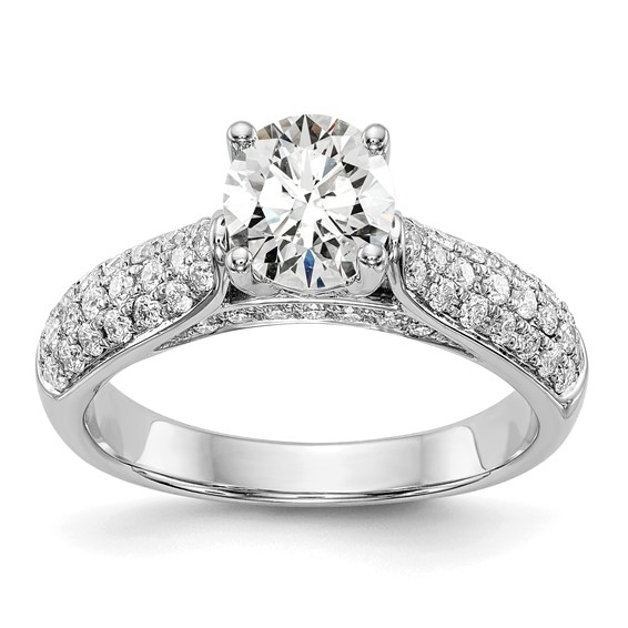 14kw Lab Grown Diamond VS/SI+ G+ Engagement Ring w/.75ct Center