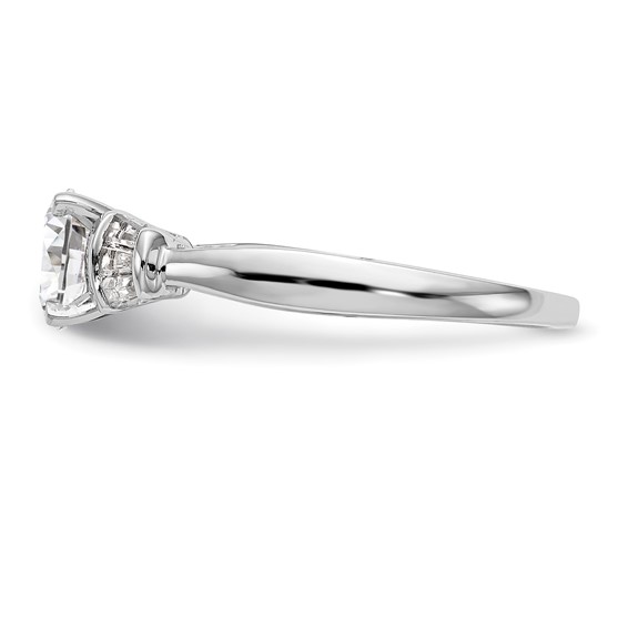 Peg Set Diamond Semi-mount Engagement Rings