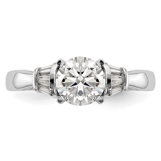 Peg Set Diamond Semi-mount Engagement Rings