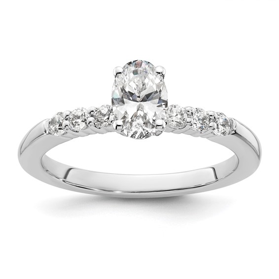 Peg Set Diamond Semi-mount Engagement Rings