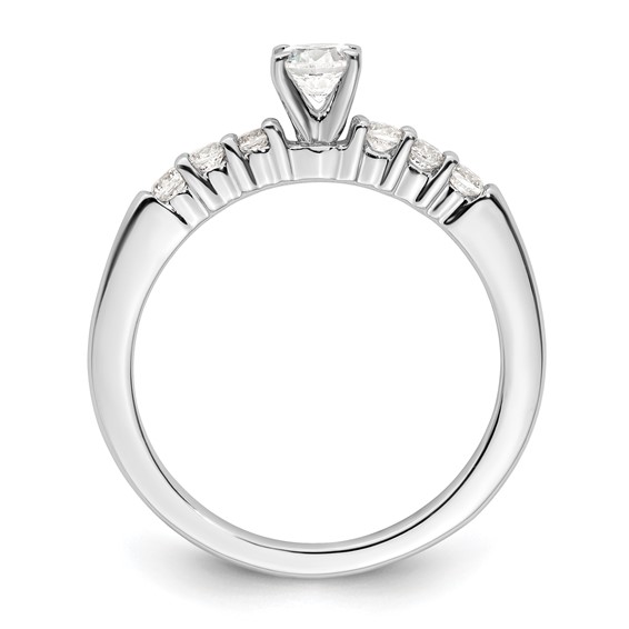 Peg Set Diamond Semi-mount Engagement Rings