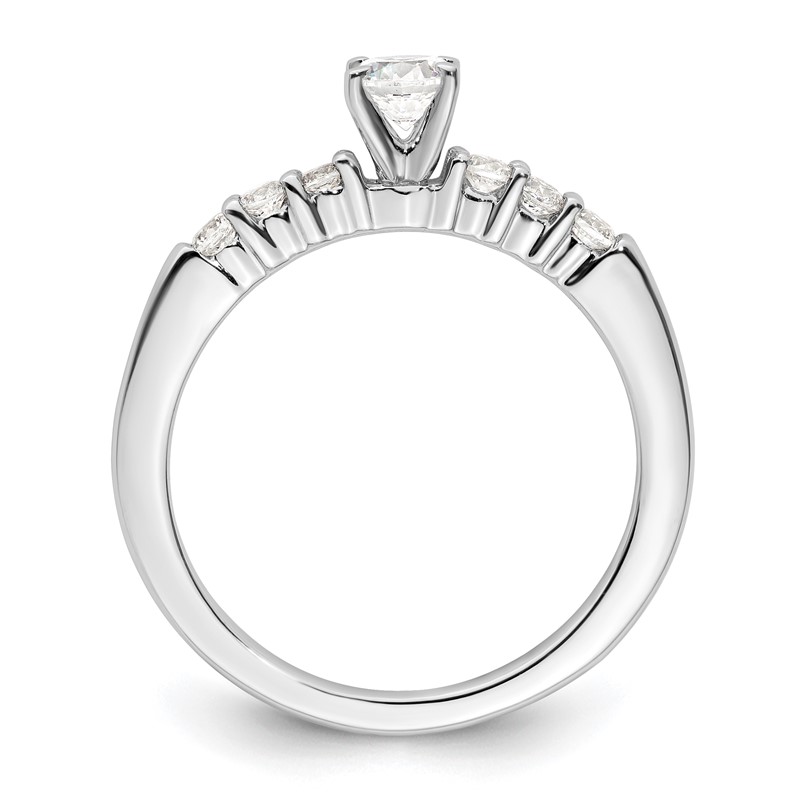 14K White Gold Lab Grown Diamond VS/SI+ G+ Peg Semi-mount Eng Ring