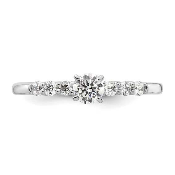 Peg Set Diamond Semi-mount Engagement Rings