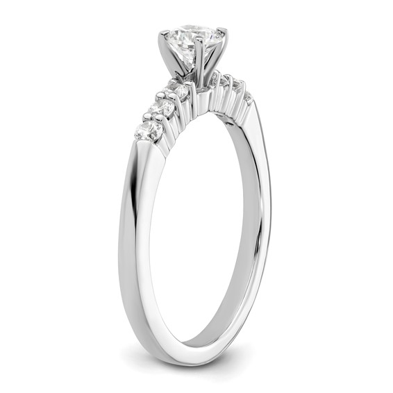 Peg Set Diamond Semi-mount Engagement Rings