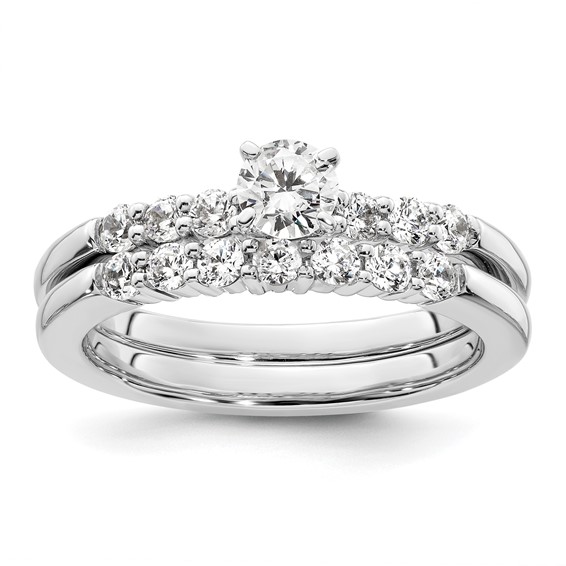 Peg Set Diamond Semi-mount Engagement Rings