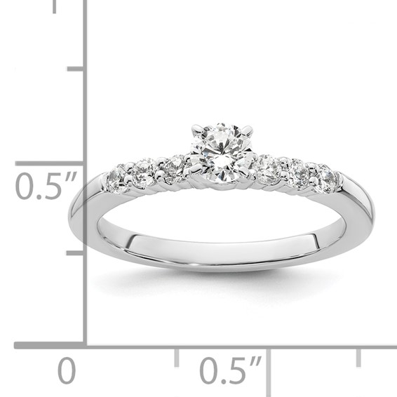 Peg Set Diamond Semi-mount Engagement Rings