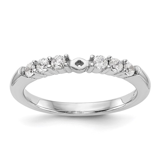 Peg Set Diamond Semi-mount Engagement Rings