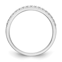 14K White Gold 0.10 Carat Lab Grown Diamond VS SI+ G+ Complete Wedding Band view 3