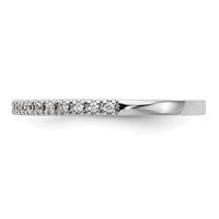 14K White Gold 0.10 Carat Lab Grown Diamond VS SI+ G+ Complete Wedding Band view 4