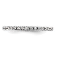 14K White Gold 0.10 Carat Lab Grown Diamond VS SI+ G+ Complete Wedding Band view 5