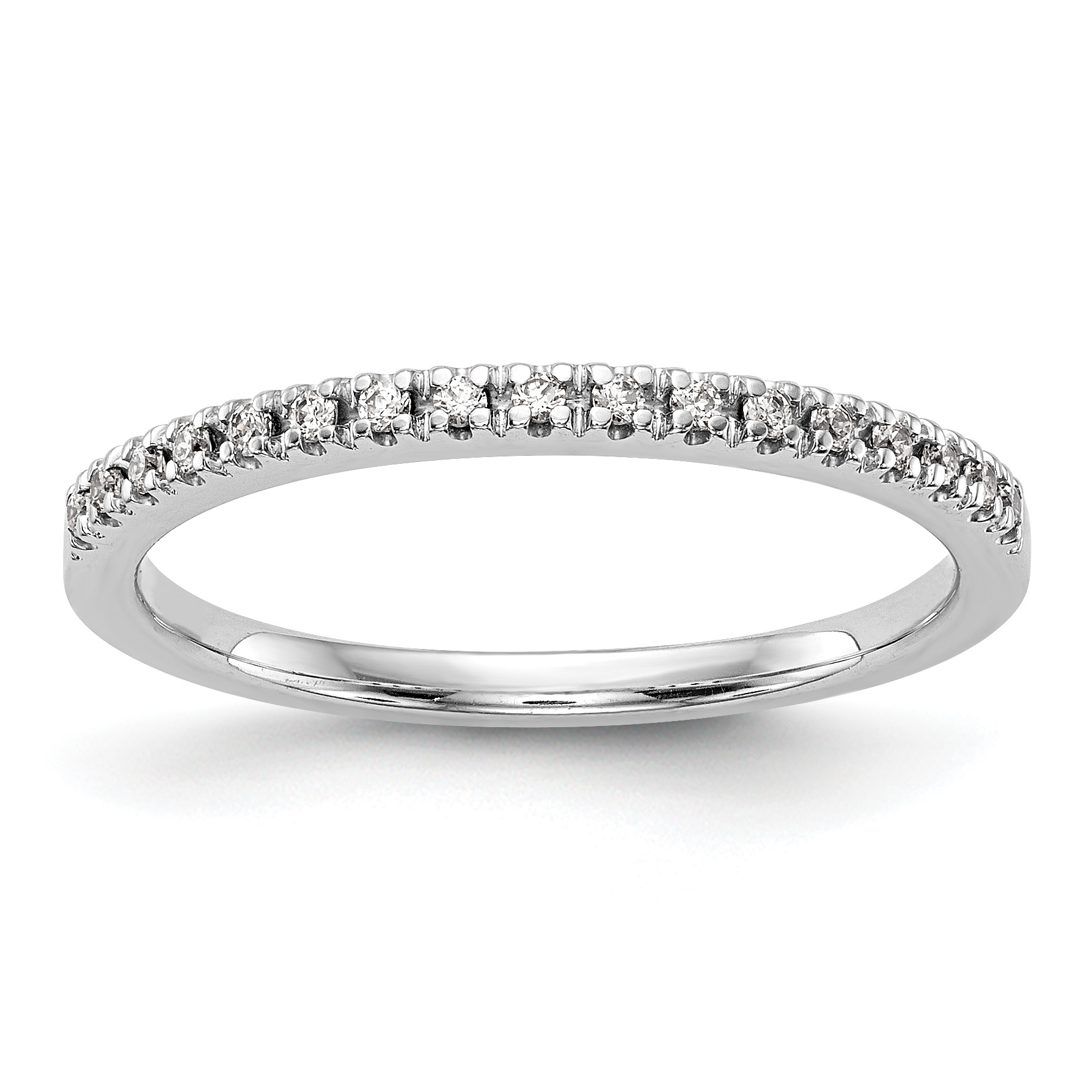 14k White Gold 1/10 carat Lab Grown Diamond VS/SI+ G+ Complete Wedding Band (RM2764B-010-WLG)