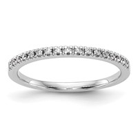 14K White Gold 0.10 Carat Lab Grown Diamond VS SI+ G+ Complete Wedding Band view 1