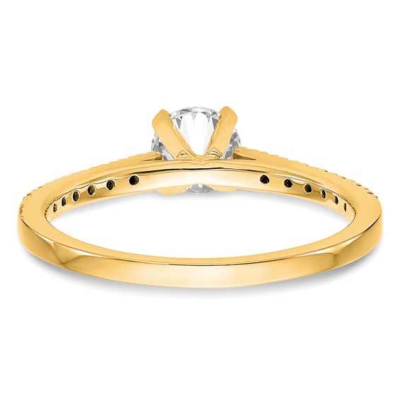 10K Diamond Peg Set Semi-mount Engagement Ring