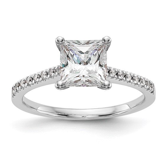 Peg Set Diamond Semi-mount Engagement Rings