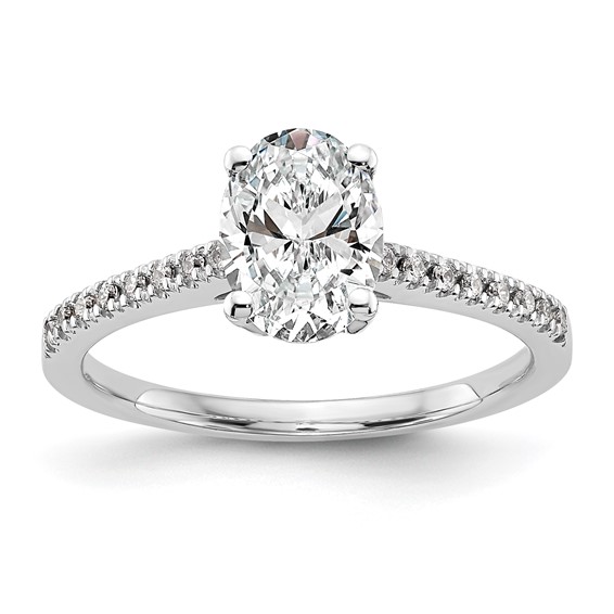 Peg Set Diamond Semi-mount Engagement Rings