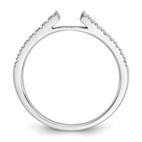 14K White Gold 0.10 Carat Lab Grown Diamond VS SI+ G+ Semi Mount Peg Set Engagement Ring view 3