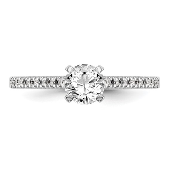 Peg Set Diamond Semi-mount Engagement Rings