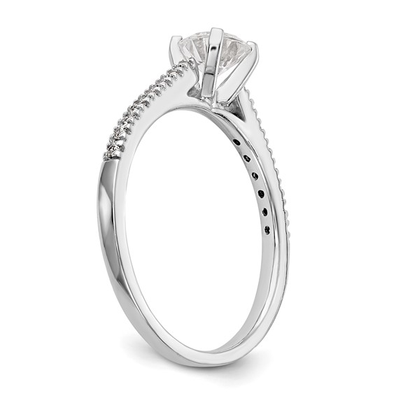 Peg Set Diamond Semi-mount Engagement Rings