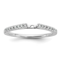 14K White Gold 0.10 Carat Lab Grown Diamond VS SI+ G+ Semi Mount Peg Set Engagement Ring view 1