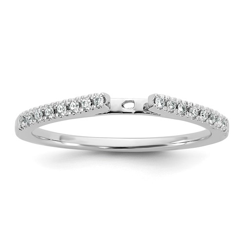 14K White Gold 0.10 Carat Lab Grown Diamond VS SI+ G+ Semi Mount Peg Set Engagement Ring