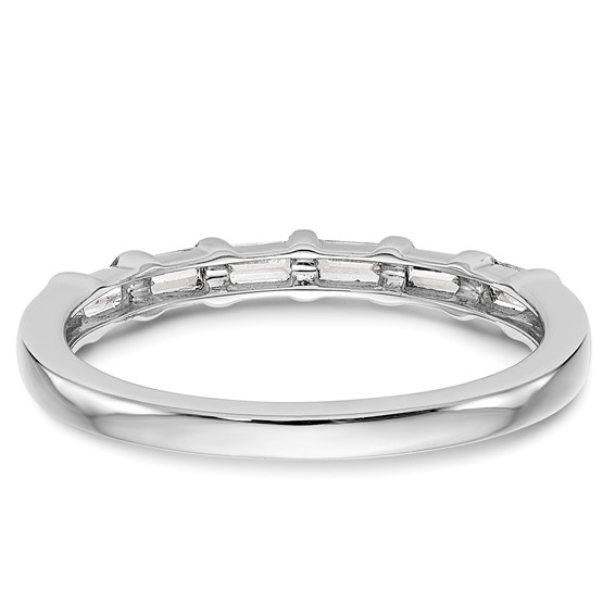 14k White Gold 1/4 carat Baguette Diamond Complete Wedding Band