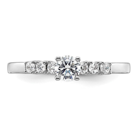 Peg Set Diamond Semi-mount Engagement Rings
