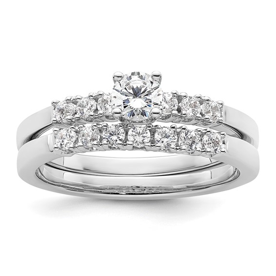 Peg Set Diamond Semi-mount Engagement Rings