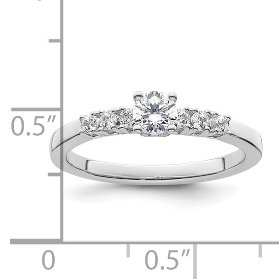 Peg Set Diamond Semi-mount Engagement Rings