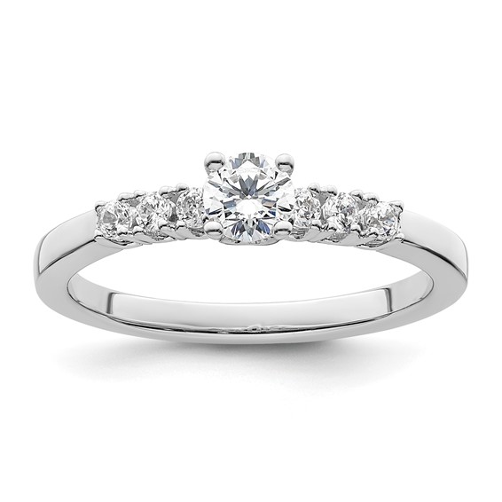 Peg Set Diamond Semi-mount Engagement Rings