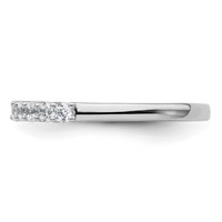 14K White Gold 0.50 Carat Lab Grown Diamond VS SI+ G+ Complete Wedding Band view 3