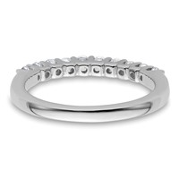14K White Gold 0.50 Carat Lab Grown Diamond VS SI+ G+ Complete Wedding Band view 5