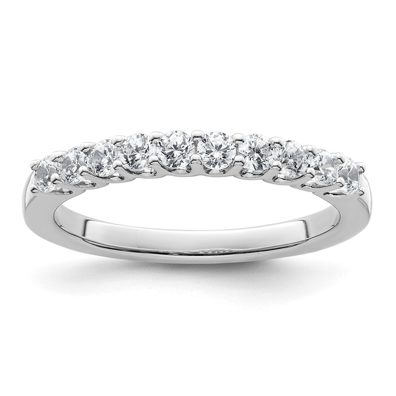14k White Gold 1/2 carat Lab Grown Diamond VS/SI+ G+ Complete Wedding Band
